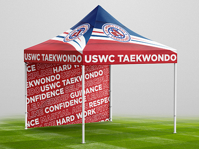 USWC Tent graphics logo mock up type typography