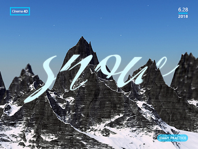 Snow mountain c4d ps