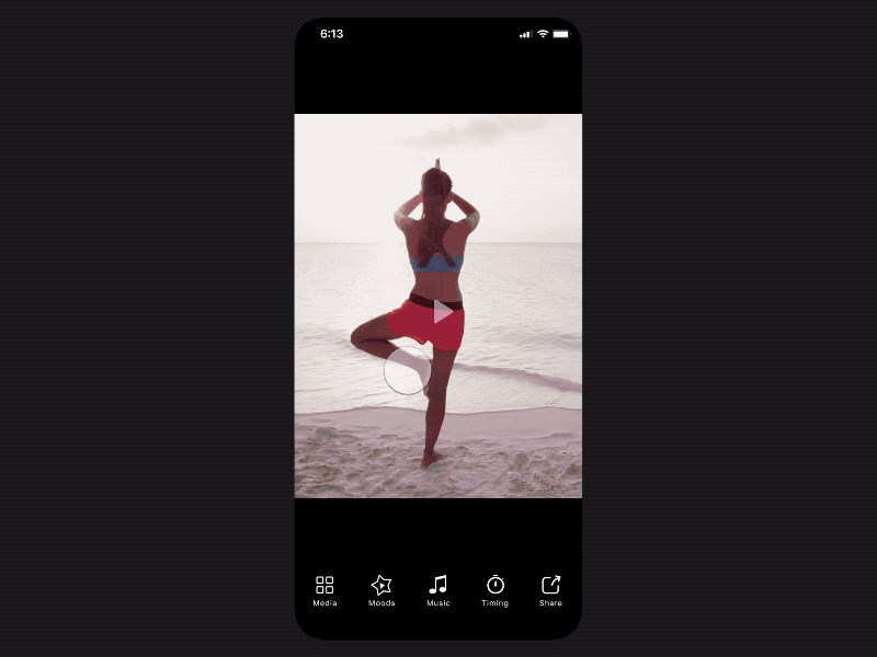 Slideshow App Gestures animation app design gif media photo principle product prototype ui ux video