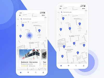 Find a mechanic - Mobile app concept - Map view app design freelance layout mechanics minimal ui ui design ux