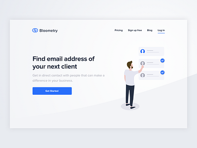 Bloometry Landing Page developer freelance homepage illustration landing page marketing mobile responsive mobile ui design responsive design ui design