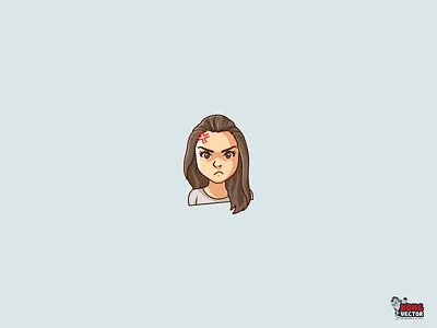 Angry angry cartoon character daily fun draw drawing emote fun funny girl happy look twitch twitchemote women