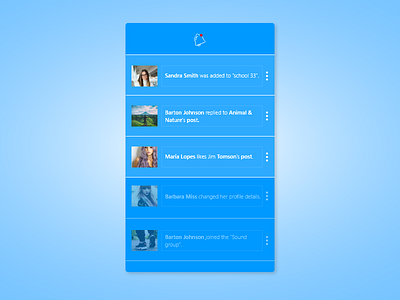 Daily UI #047 - Activity Feed activity blue challenge daily dailyui feed list notifications simple ui