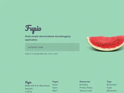 Fupio Hero blockchain blockstack dapp fupio microblogging social