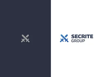 Secrite Group Logo blue clean concept dark logo security typography white
