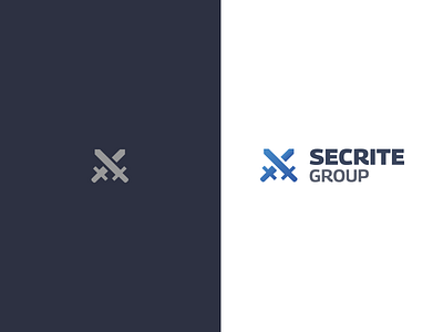 Secrite Group Logo blue clean concept dark logo security typography white