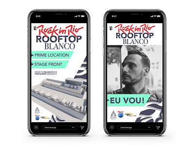 Rock In Rio Rooftop Blanco communication design graphic design instagram iphonex social media