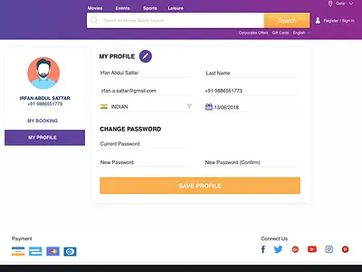 Profile profile page ui ux