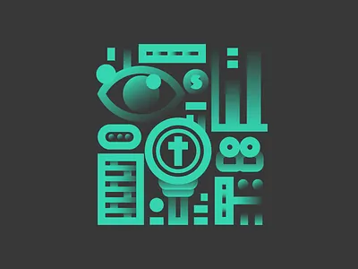 Experiment abstract cross data eye gradient gradients line art server thick lines