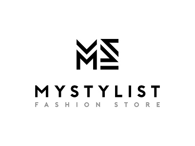 MYSTYLIST Brand Identity black brand identity branding creative fashion logo logo design monochrome premium shapes store white