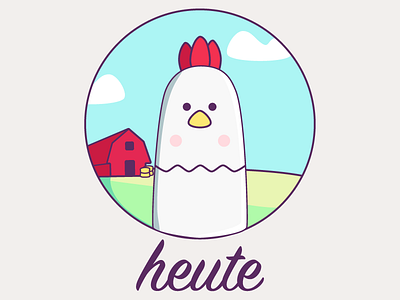 Heute chicken logo morning roaster