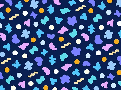 Confetti Pattern colorful confetti fun organic party pattern shapes vector