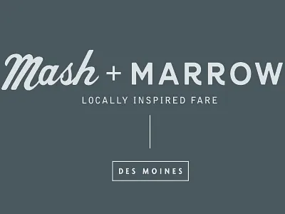 Mash + Marrow logo logo design restaurant design