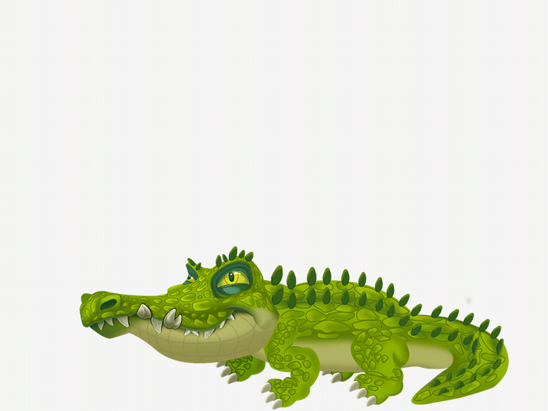 Alligator Attack alligator animals animation character design cute character gif