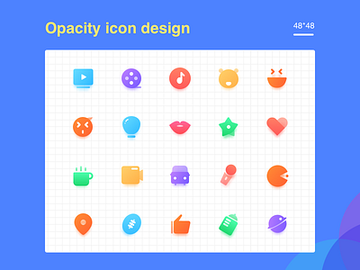 Opacity icon design shot