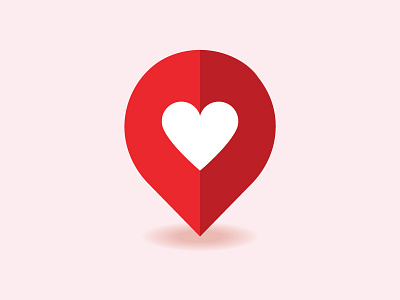 "Cardiac Ready" Location Icon cardiac heart icon location minimalistic