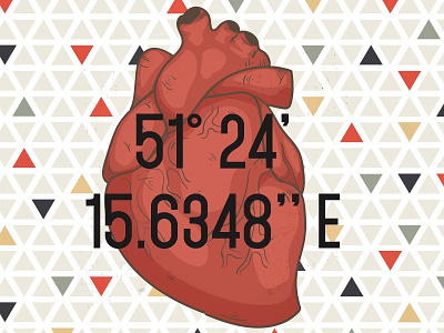 Home is where the heart is.. design heart home illustration pattern red triangels vector