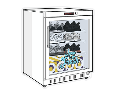 Keep your kicks fresh! adidas footwear fresh fridge illustration illustrator kicks refrigerator shoes sneaker sneakers