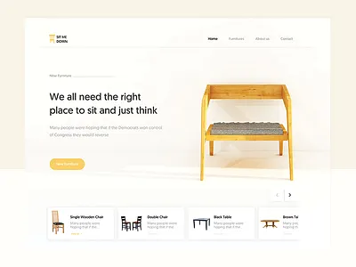 SIT ME DOWN LANDING PAGE landing page uiux web design