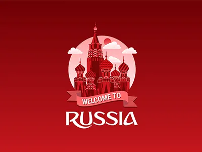 Russia architecture building design illustration landscape moscow russia tower travel urban vector