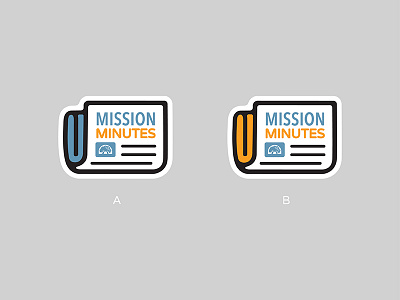 Mission Minutes bold gateway woods icon minutes mission news newspaper paper thick vector