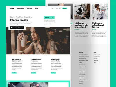 Tax Design Direction branding design flat marketing site typography ui ux web