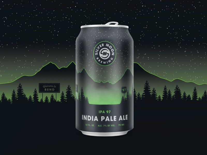 IPA 97 beer bend can design gif hop mountain oregon silver moon brewing van