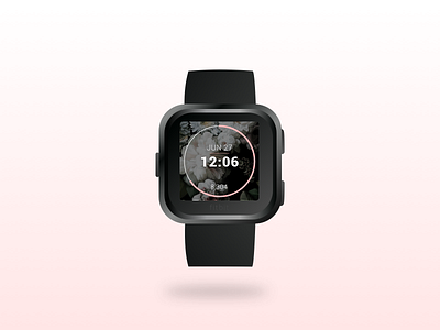 Fitbit Versa Dark Floral clock fitbit fitbit studio free mockup sketch app smartwatch versa watch