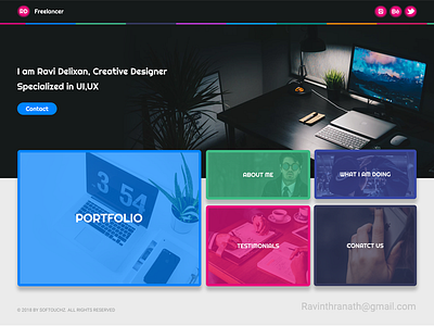 RD Freelancers Website creative design freelancers freelancing launch page personal product ripple startup web website