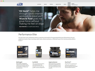 AdvoCare Product Gallery ecommerce gallery placement product ui