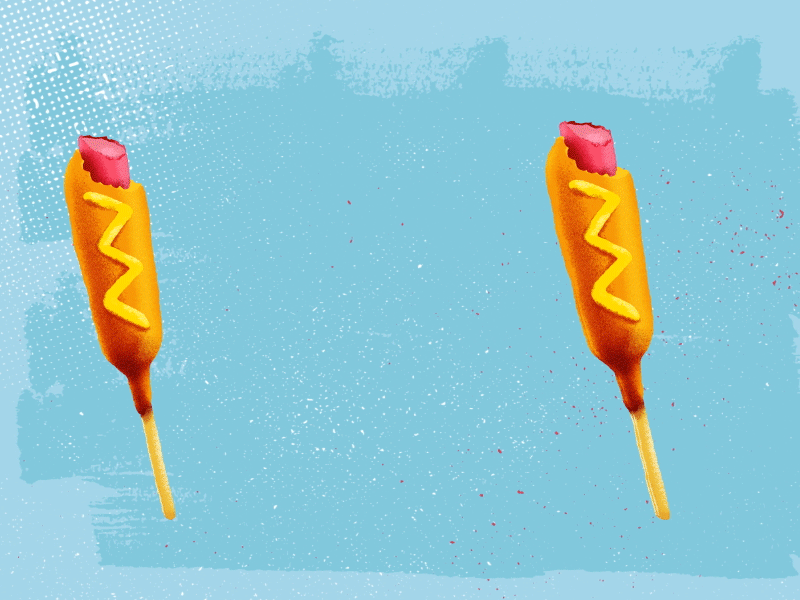 Corndogs after effects animation corndog dribbble fun illustration loop motion motion graphic