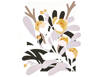 Negative Space Florals All design florals flowers illustration image nature negative photoshop plant visual