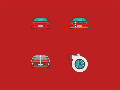 Cars cars cars! car exhaust illustration rollcage star stripe tires turbo vehicle windscreen