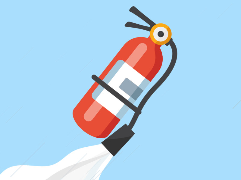 Lit Extinguisher aftereffects extinguish fire extinguisher flat design lit mograph smoke