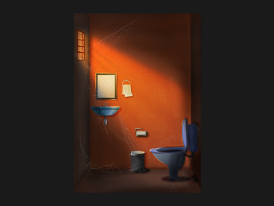 Concept art illustration lighting photoshop restroom spiderweb