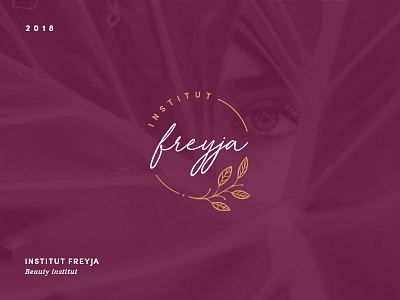 Logo • Institut freyja badge beauty brand circle corporate design gold institut leaf logo logotype love