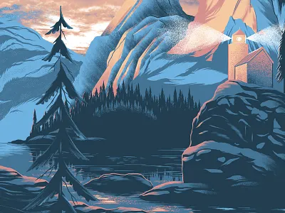 Gig Poster for Ray LaMontagne concert poster gig poster illustration island national park poster ray lamontagne texture water