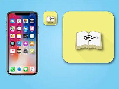 E-book reader app icon design 005 dailyui