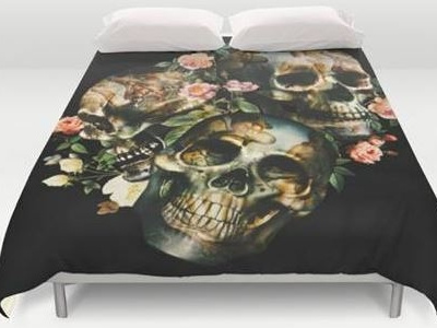 Skull bedding with rose bedding rose skull