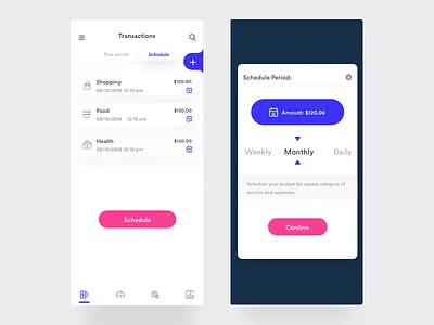 Inkblue And Pink animation bank banking clean colorful finance financial home landing minimal simple web