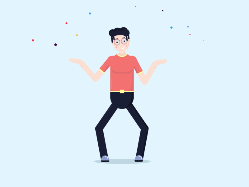 Friday animation boy character cycle dance dribbble gif hello invite legs walk