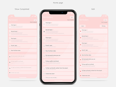 Apple Reminders - redesign apple iphone photoshop redesign reminders ui ux x