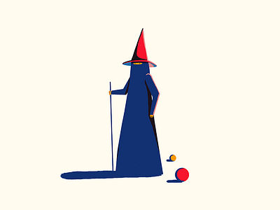 Witch character design doodle illustration witch