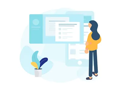 thinking illustration ui