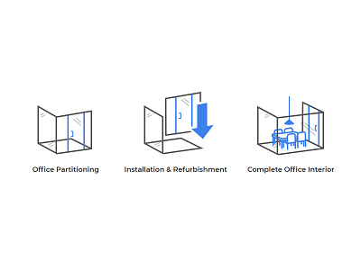 Elite Partitions & Ceilings icons architecture glass glass icons icons illustration office office design office interior partitions