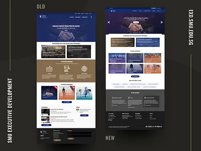 Executive Development Site adult learning corporate exd executive higher ed homepage redesign smu