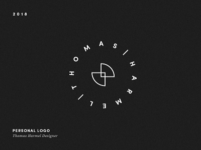 Logo • Thomas Harmel 2018 black branding circle design logo logotype personal portfolio print texture