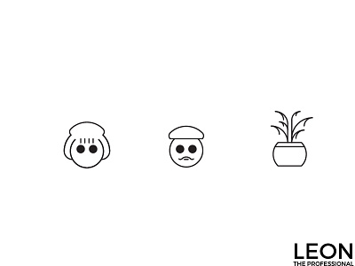 Film Icons / Leon the Professional character design films icon illustration