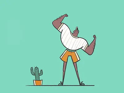 Like owner like...plant! cactus characterdesign illustration ipadpro likeownerlikedog likeownerlikeplant mirjamverhoog plant procreate