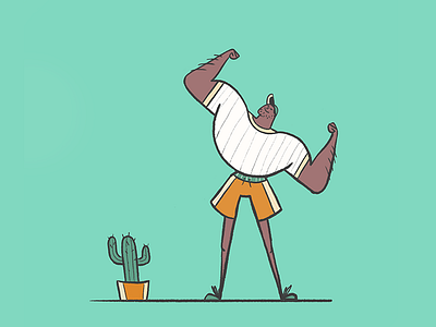 Like owner like...plant! cactus characterdesign illustration ipadpro likeownerlikedog likeownerlikeplant mirjamverhoog plant procreate